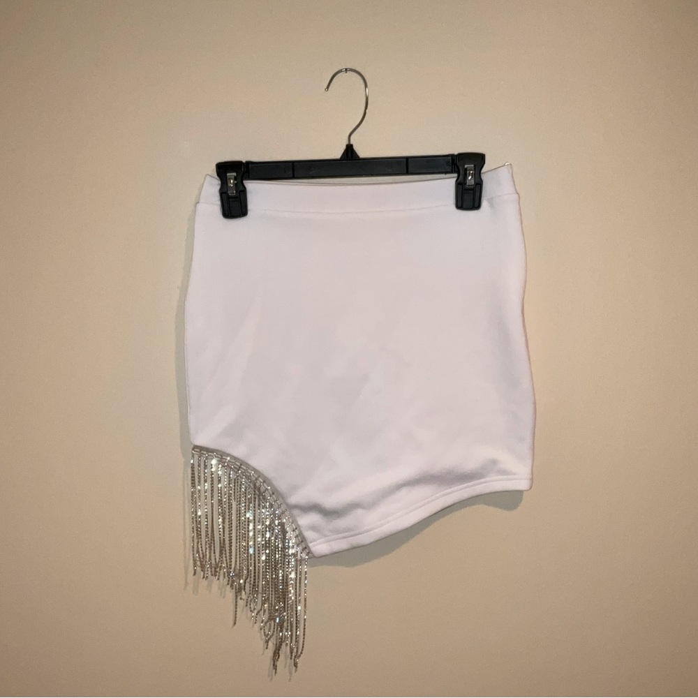 Sparkle sexy high slit mini skirt